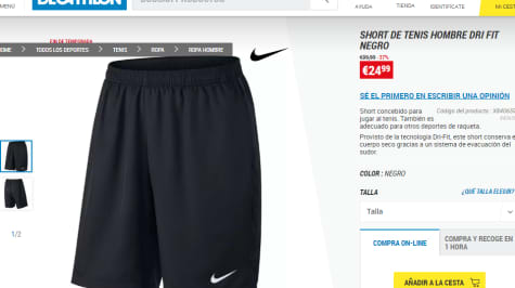 pantaloneta decathlon