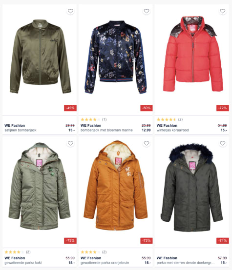 Diverse We Fashion meisjesjassen voor €15