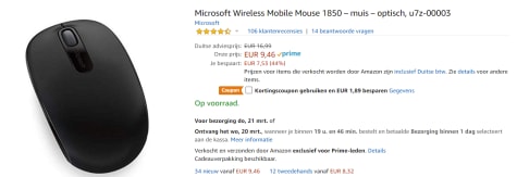 Microsoft draadloze muis voor €7,57 bij Amazon.de Aanbiedingen Microsoft draadloze muis voor €7,57 bij Amazon.de Aanbiedingen
