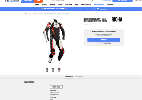 RICHA Richa FRANCORCHAMPS - Traje moto hombre red - Private Sport Shop