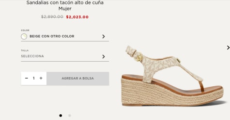 Sandalias Michael Kors con tacón alto de cuña Mujer por $2,023 en El Palacio  de Hierro