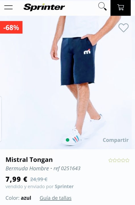 bermudas hombre sprinter