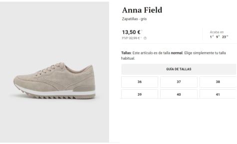 Zapatillas Anna Field por 13.5€ Zalando Privé