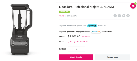 NINJA LICUADORA PROFESIONAL BL710WM 1000W