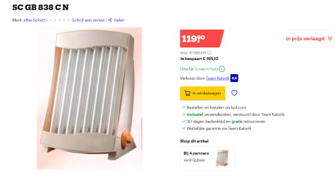 Efbe Schott Sc Gb 838 C N Gezichtsbruiner voor €119,90 bij Bol.com