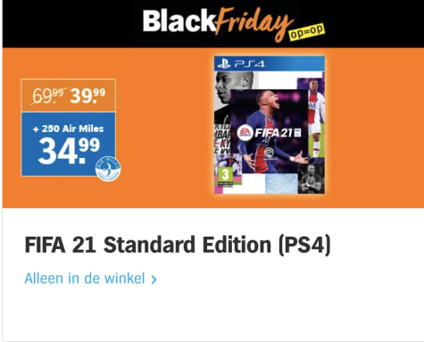 FIFA 21 voor €34,99