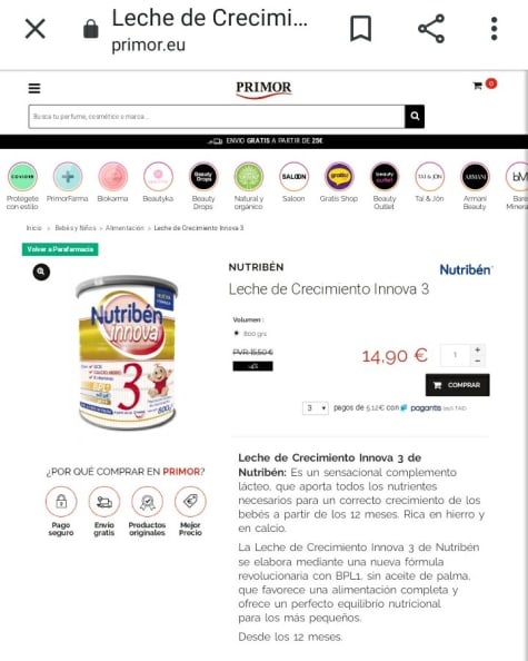 Nutriben innova 2 2ª al 30% dto