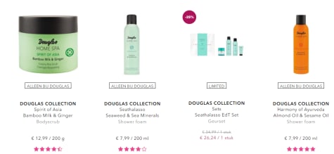 2+1 Gratis op alle Douglas home spa producten Aanbiedingen