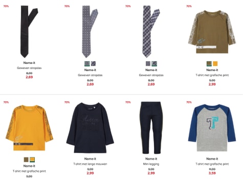 Kids kleding van Name It met 70% korting vanaf €2,69 Aanbiedingen