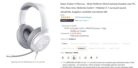 Razer Kraken X For Console Gaming Headset Voor 35 99