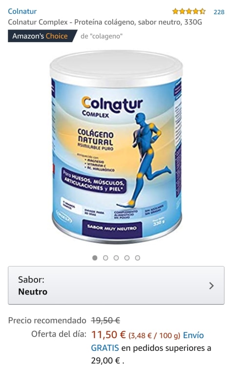 Comprar Colnatur Complex Neutro 330g a precio de oferta