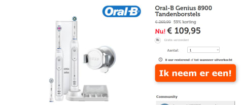 ga winkelen belasting niets Oral-B GENIUS 8900 + Extra Body Cross Action Bluetooth voor €109,95