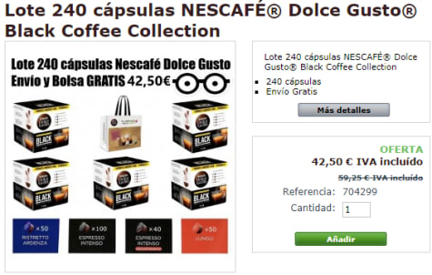 NESCAFÉ® Dolce Gusto® Espresso Intenso Descafeinado 48 Cápsulas Formato  Ahorro - Comprar Cápsulas