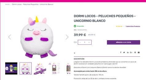 recopilación peluches dormilocos por 39,99€