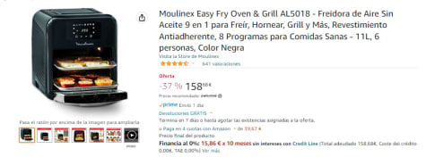 Moulinex Moulinex Easy Fry Oven & Grill AL5018 9…