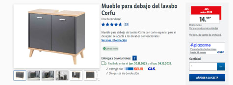 Mueble para debajo del lavabo Corfu