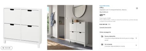 STÄLL zapatero con 4 compartimentos, chapa roble, 96x17x90 cm - IKEA