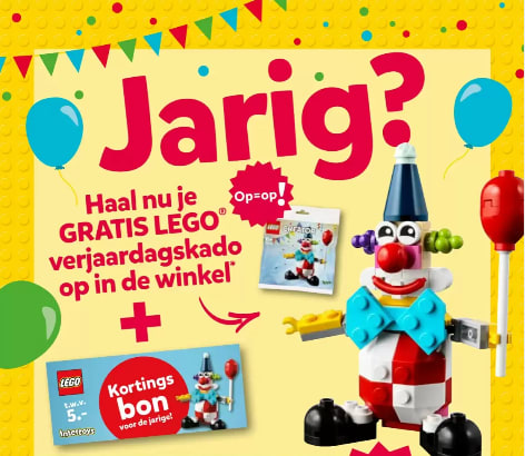 combineren andere Uitdaging Gratis Lego creator 30565 Clown polybag + €5 kortingsbon voor de jarige bij  Intertoys