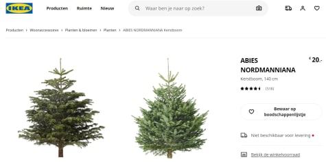 was applaus Uitstekend IKEA kerstboom + IKEA tegoedbon t.w.v. €19 voor €20