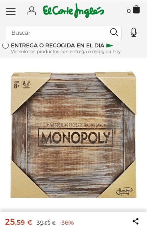 Monopoly Clásico (version Español) - Figura - 8 Años+ con Ofertas en  Carrefour