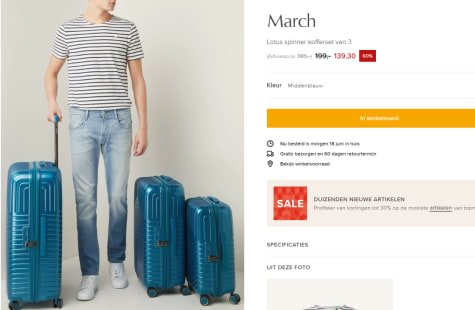 march luggage sale