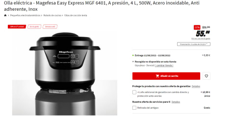 Oferta del día  Magefesa olla con presión electrica easyexpress