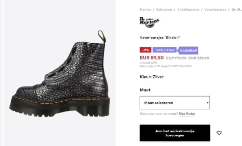 Dr Martens eterlaarsjes 'Sinclair' voor €89,50 bij About You