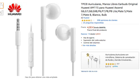 Auriculares Oficiales Huawei Am115s - Blanco