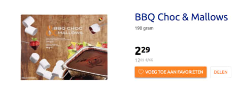 Chocoladefondue voor op de BBQ voor €2,29 Aanbiedingen