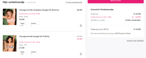 3de BH gratis of de tweede 50% korting Aanbiedingen 3de BH gratis of de tweede 50% korting Aanbiedingen