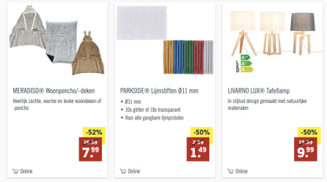 60% Korting op enorm veel producten in de sale bij LIDL Aanbiedingen