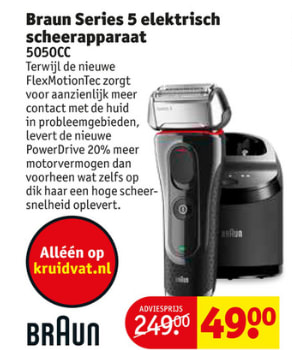 Braun Series 5 5050cc - Scheerapparaat met Reinigingsstation voor €49