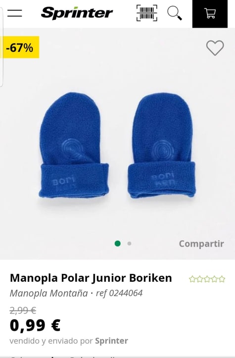 Manopla Polar Boriken Ni o por 0 99