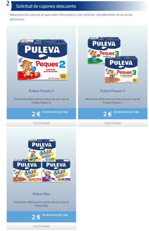 Puleva reparte cupones de 2 euros de descuento – Regalos y