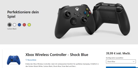 Xbox Draadloze Controller - Blauw - Series X \u0026 S - Xbox One voor €39,99 bij  Microsoft