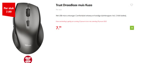 prinses Er is een trend Torrent Trust Sura - Draadloze Muis - Met USB-ontvanger - voor €7,99 bij de  Dekamarkt