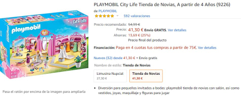 tienda de novias playmobil
