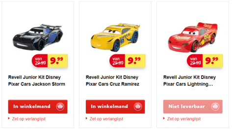 Pak om te zetten capaciteit Interactie Revell Junior Kit Disney Pixar Cars voor €9,99