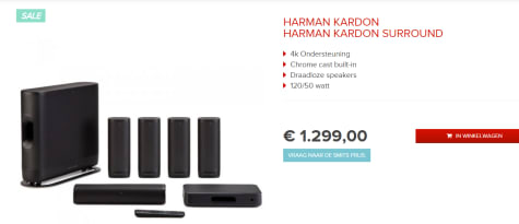 positie ~ kant aantrekken Harman Kardon 5.1 Surround Set - Draadloos Home Theater System voor €1.299