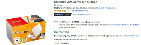 Nintendo 2ds Xl Wit Oranje Voor 104 97 Bij Amazon De