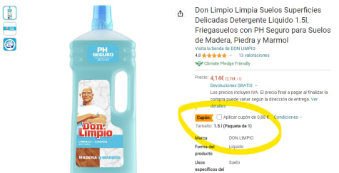 Don Limpio Limpia Suelos Superficies Delicadas Detergente Liquido