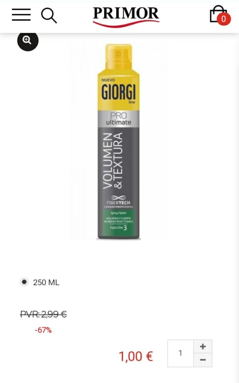 Giorgi PRO ULTIMATE VOLUMEN & TEXTURA - Laca para pelo