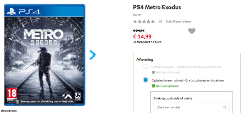 Frons bewijs ik ben trots Metro Exodus PS4 voor €14,99 bij Intertoys