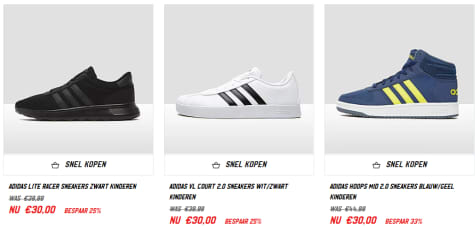 Adidas kids sneakers voor €30 bij Aktiesport Aanbiedingen Adidas kids sneakers voor €30 bij Aktiesport Aanbiedingen