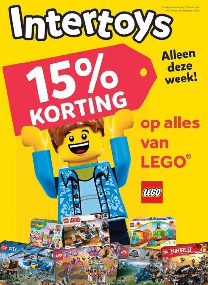 van LEGO 15% korting