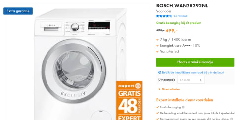 Bosch WAN28292NL Serie - Wasmachine €499