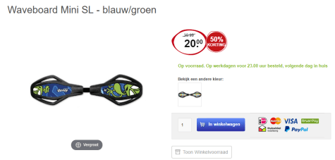 Wakker worden vertrekken staking Waveboard Mini Sl - Blauw/groen voor €20