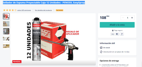 Sellador de Espuma Proyectable - PENOSIL EasySpray