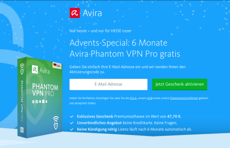 Suscripción 6 meses Avira Phantom VPN costo