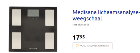 Medisana lichaamsanalyse-weegschaal Met bluetooth €17,95